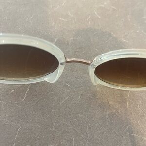 Round white sunglasses